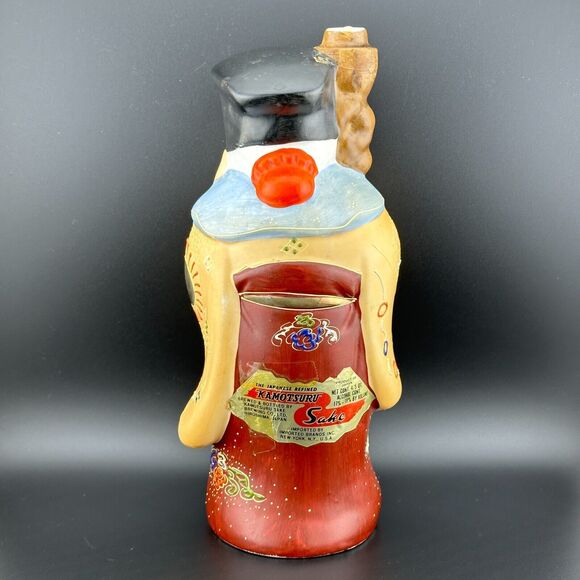 1960s Kamotsuru Sake Decanter Figurine Bottle Japan Good Luck God Statue 10" VTG - Picture 5 of 15